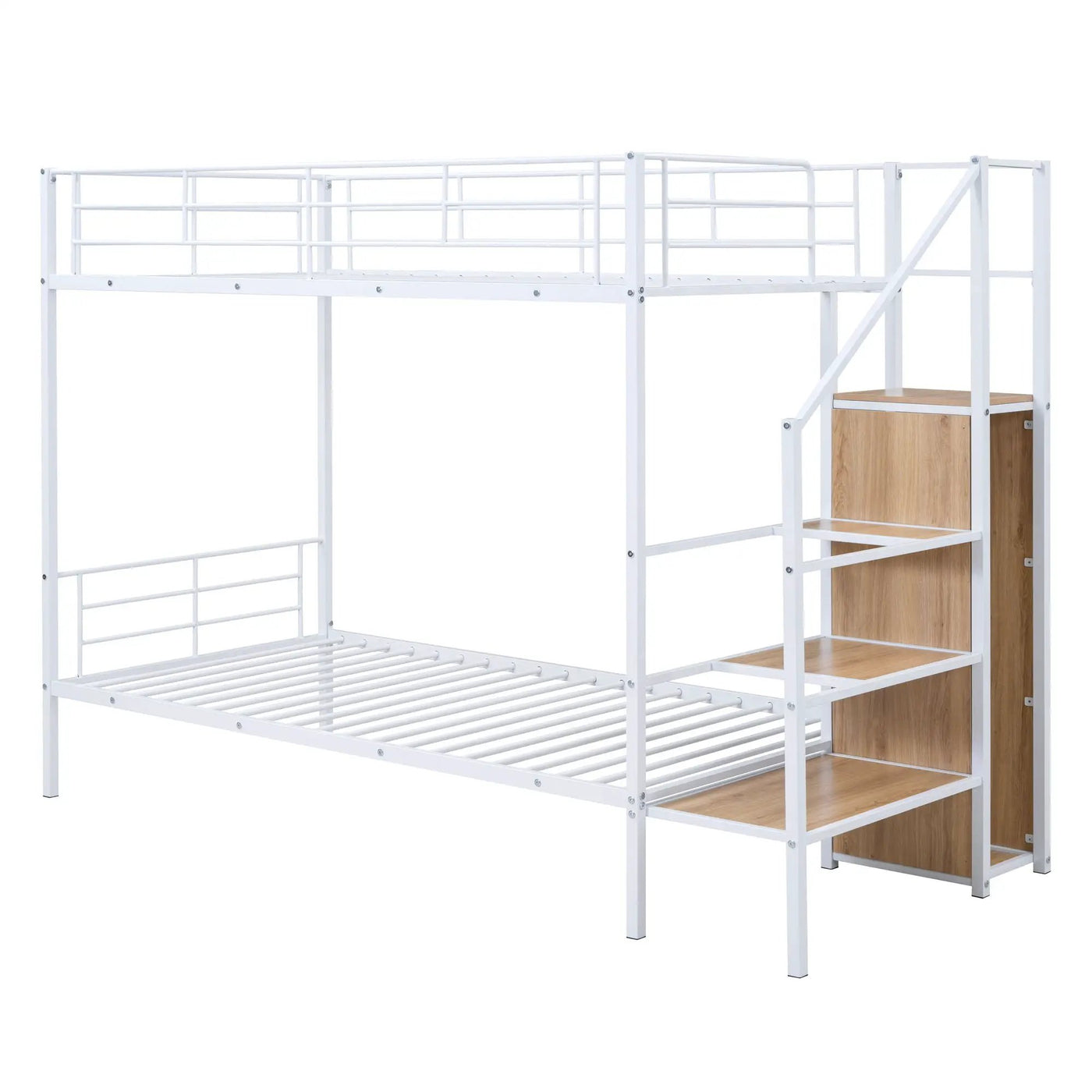 Bunk Bed With Lateral Storage Ladder And Wardrobe by Unique Piece Furniture
