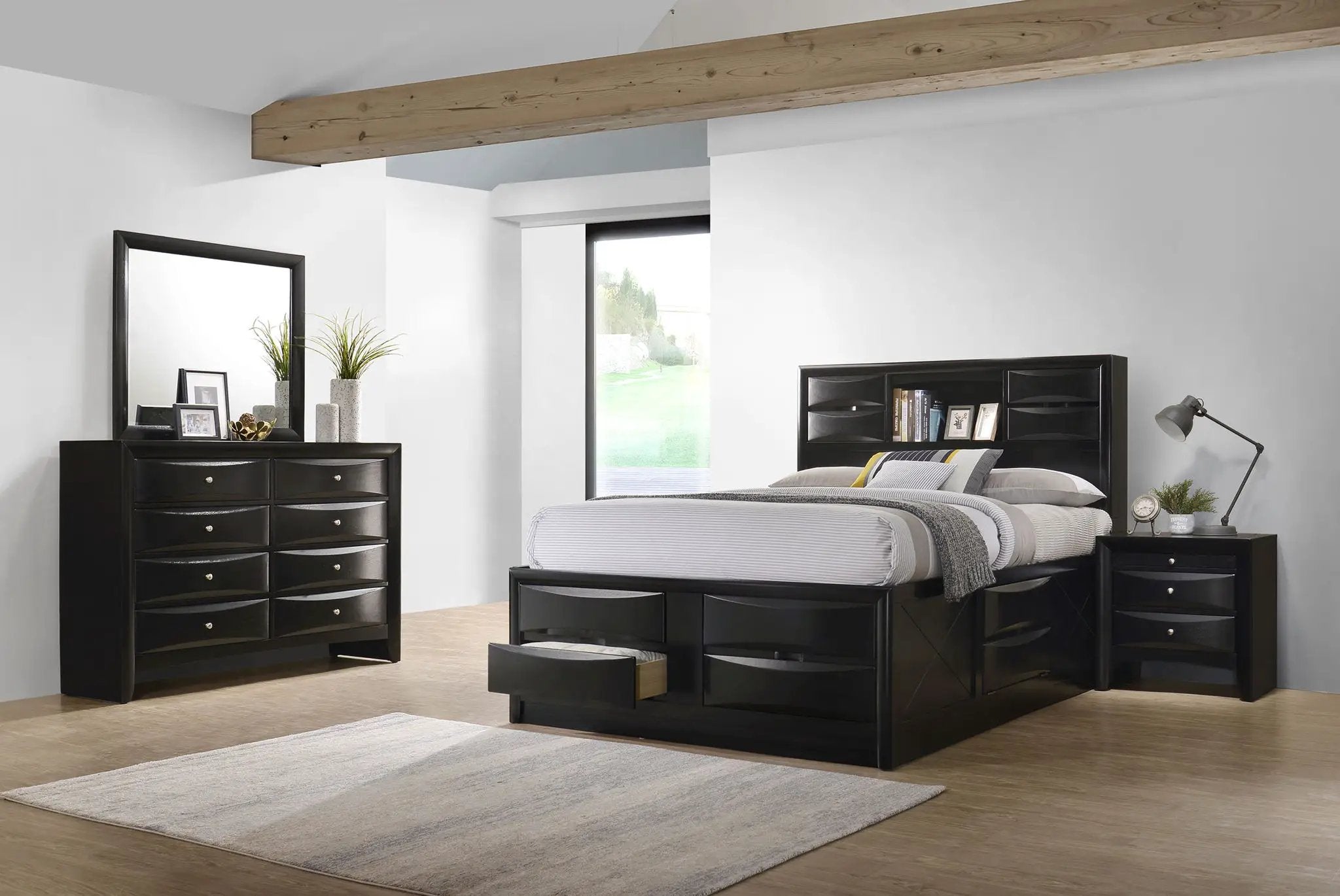 Briana 4-piece California King Bedroom Set Black by Unique Piece Furniture