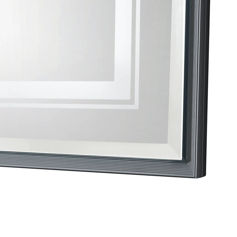 LED Bathroom Beveled Mirror, 3000 - 6000K Gradient Front And Backlit LED Mirror For Bathroom, 3 Colors Dimmable, Ip54 Enhanced Anti Fog by HouseOfZazla