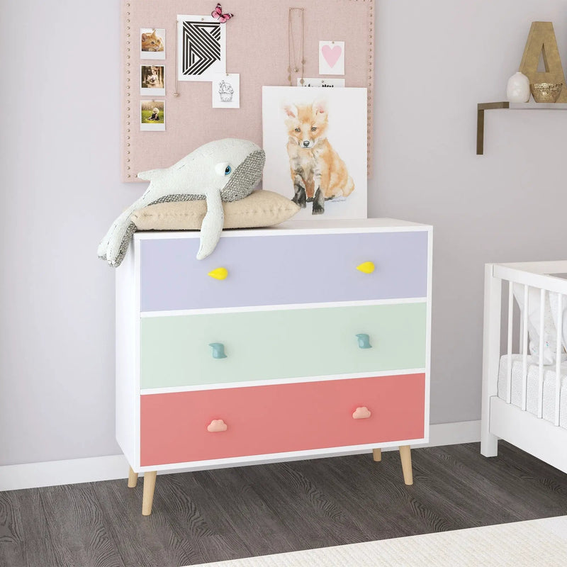 3 Drawer Dresser Storage Cabinet With Anti-Tip Safety by HouseOfZazla