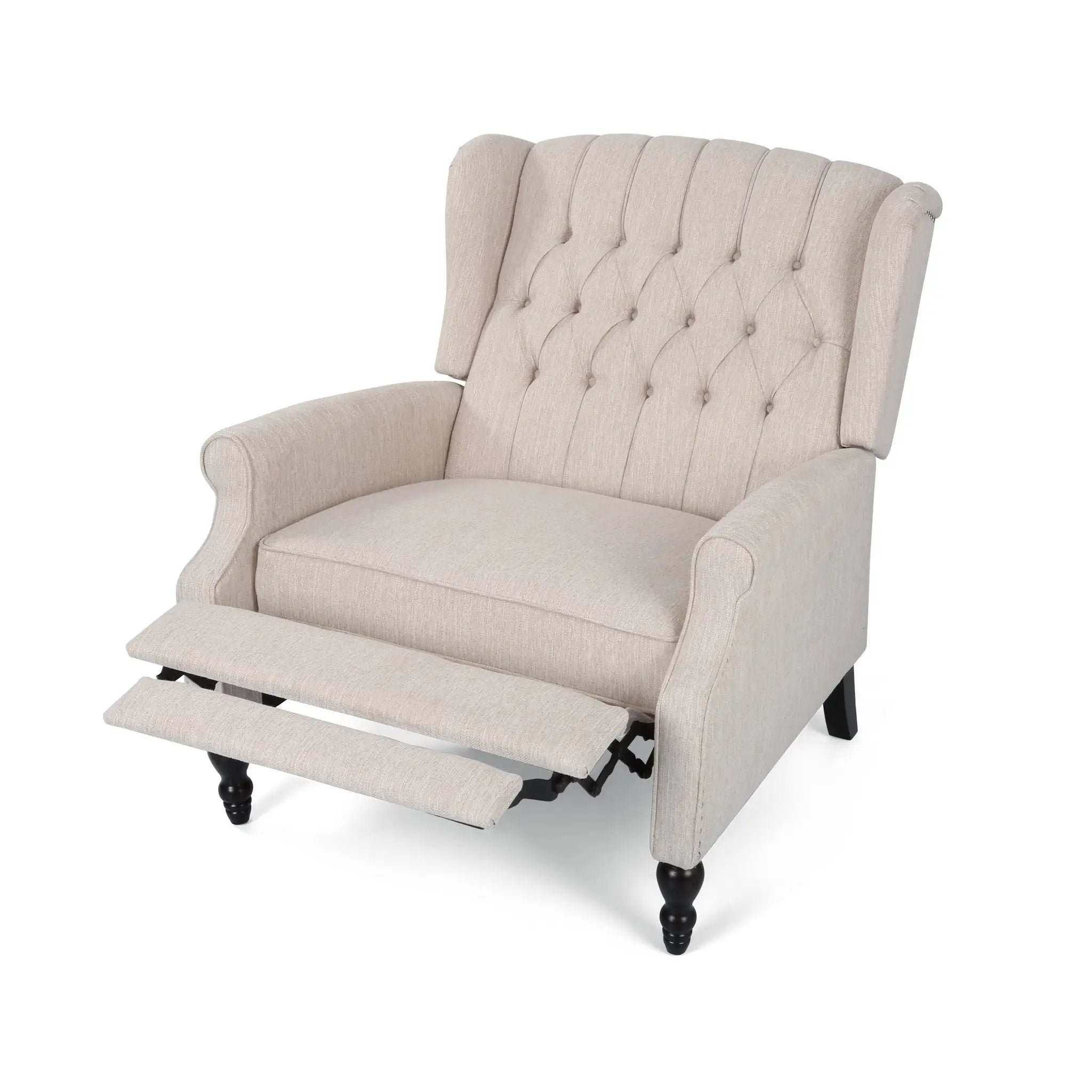 Push Back Recliner Chair Fabric Lounge Armchair by HouseOfZazla
