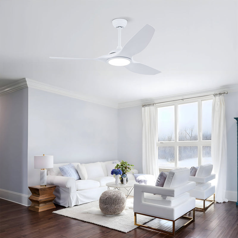 52 Inch ABS Blades Ceiling Fan with LED Light Kit by HouseOfZazla