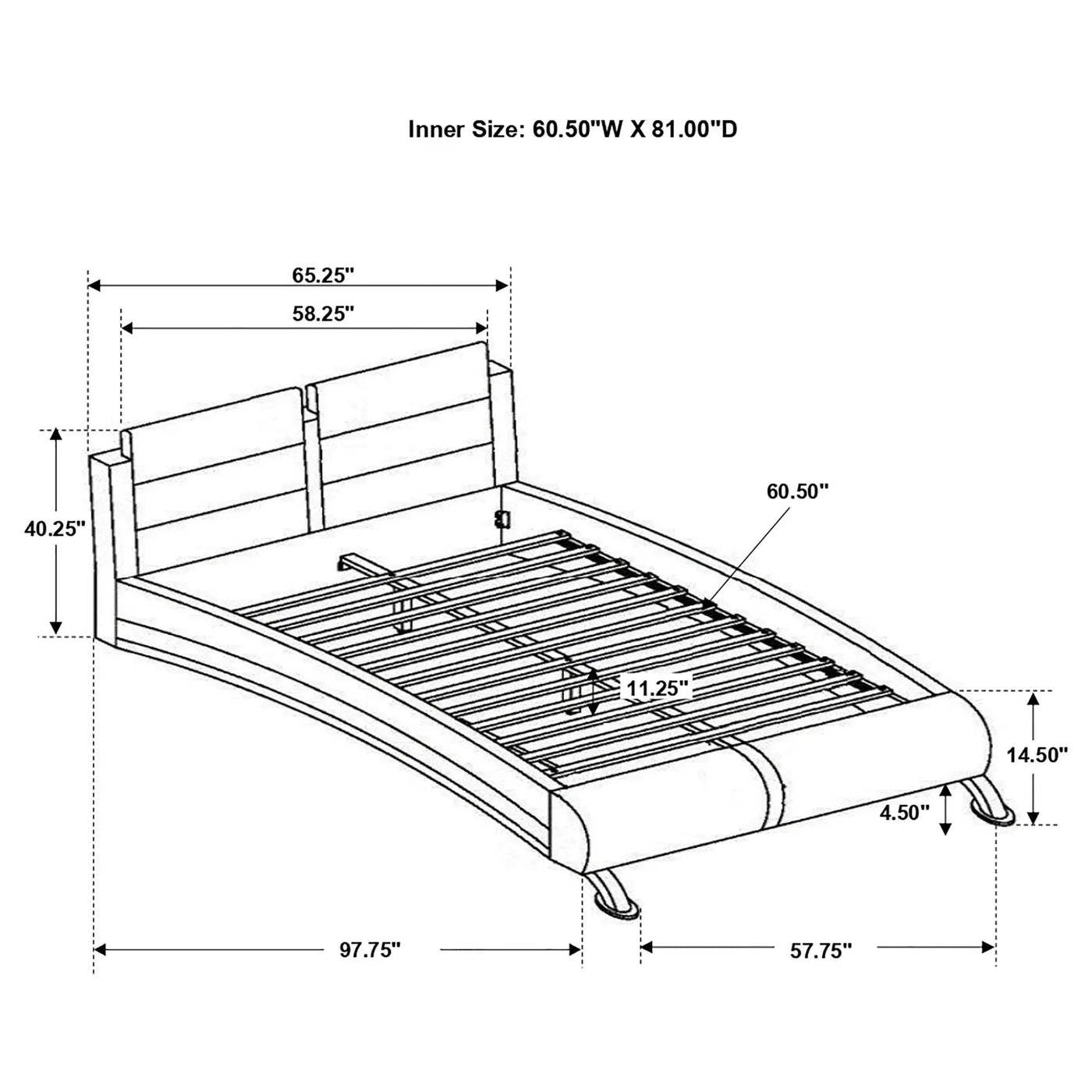 Caledonia - Sleigh Bed With Curved Headboard by HouseOfZazla