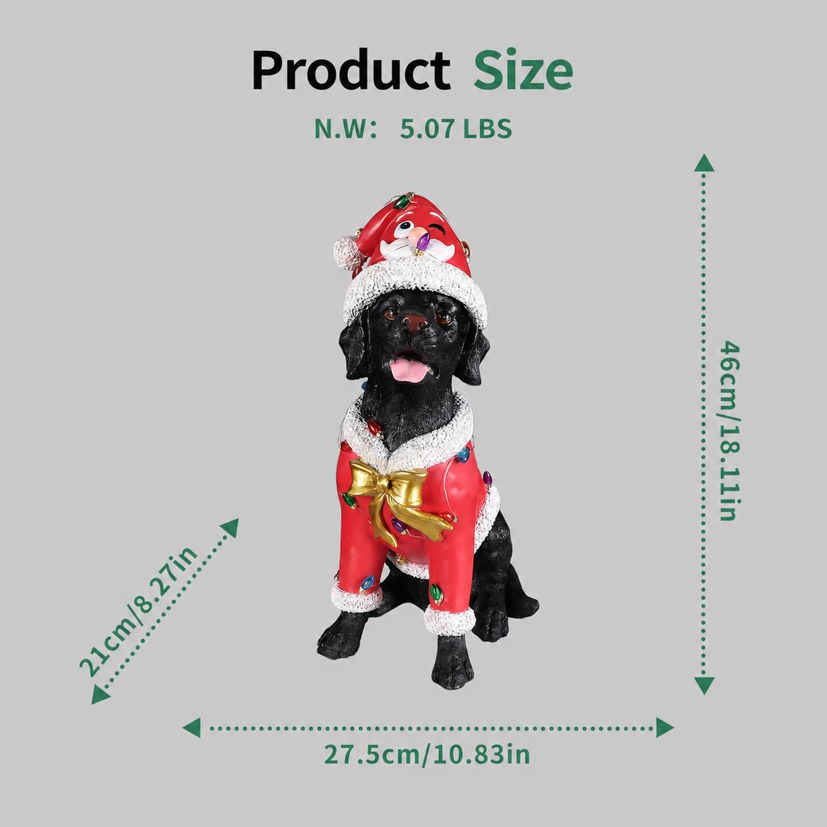 Festive Labrador Christmas Statue by HouseOfZazla