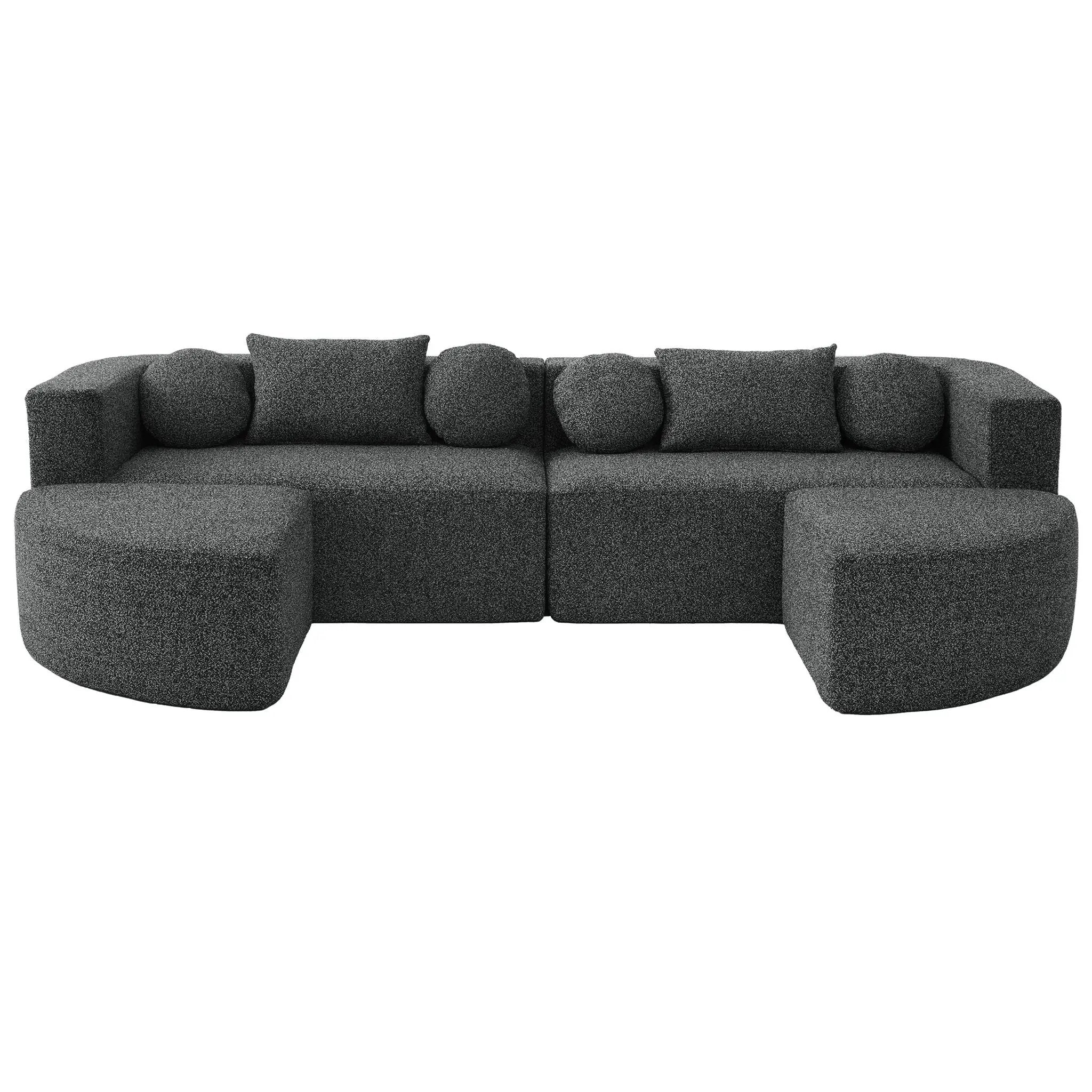 Boneless - Couch Modular Sectional Sofa With Deep Seating And Curved Design by Unique Piece Furniture