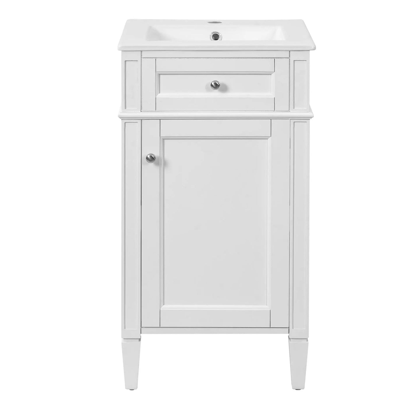 French Style Bathroom Vanity With Sink, Soft-Closing Door, Adjustable Shelf, Rectangular Design by Unique Piece Furniture