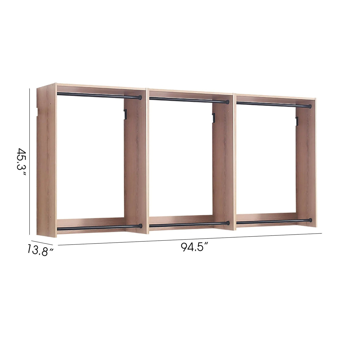Devi - Wall Mounted Wood Closet System, Modular Units by HouseOfZazla