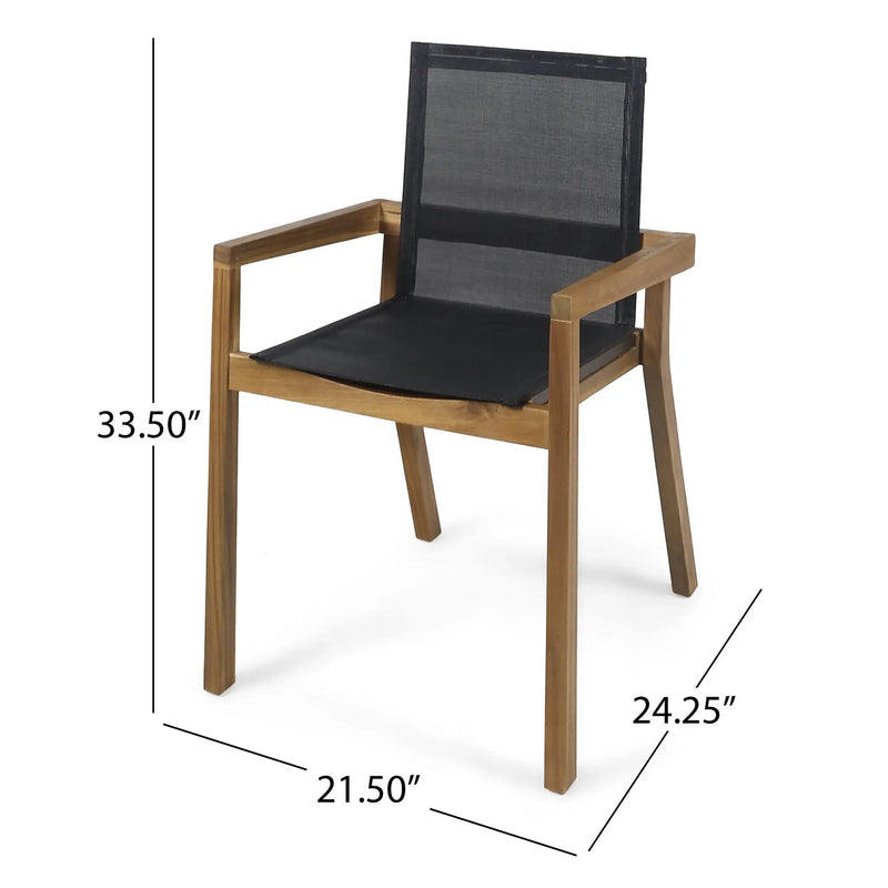 7 Pieces Acacia Wood Outdoor Dining Set by HouseOfZazla