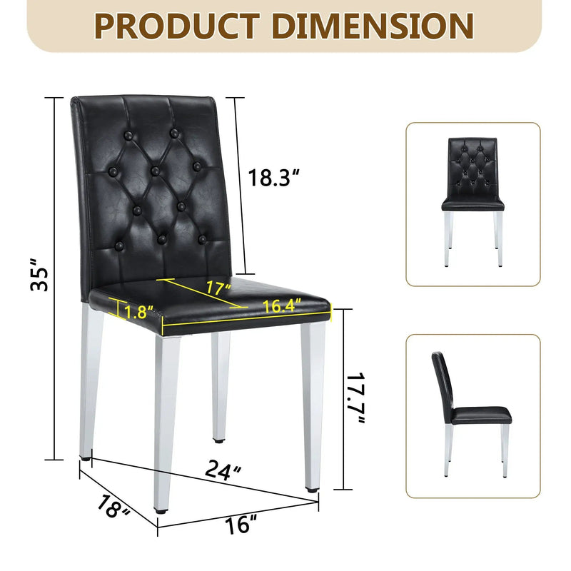 Dining Chairs With Ergonomic Buckle Backrest For Home by Unique Piece Furniture