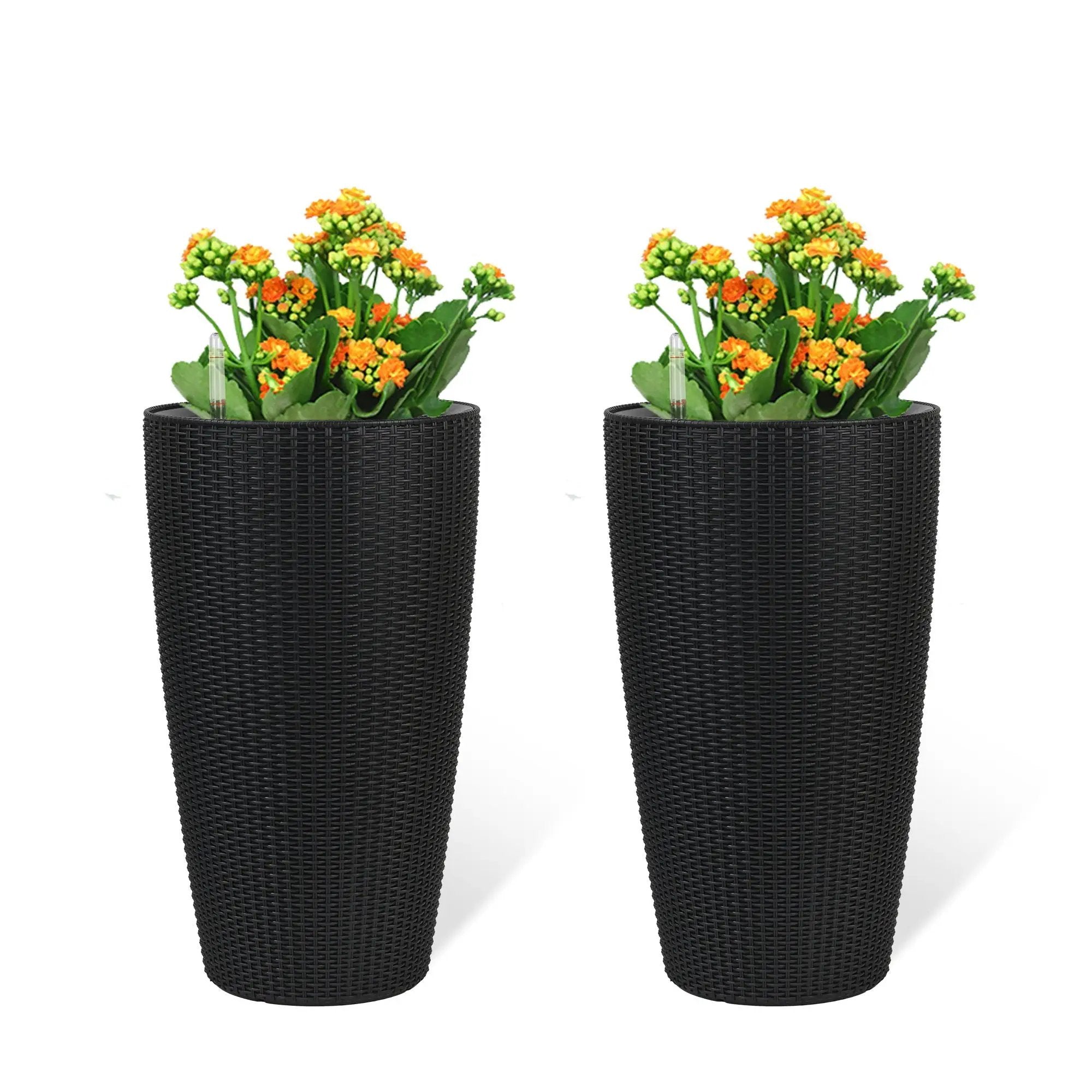 Tall Planters Set With Water Level Monitor And Auto Watering by HouseOfZazla