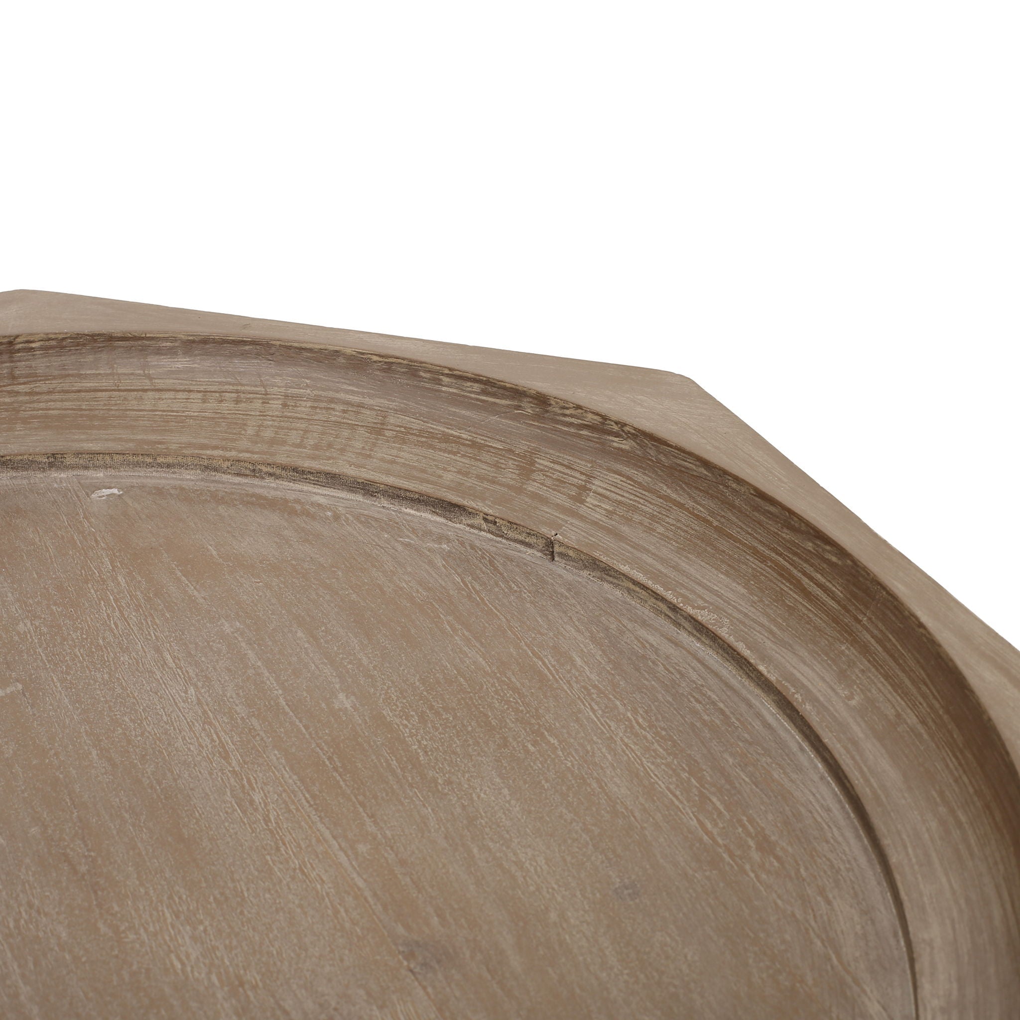 French Country Accent Table With Spider Leg Design - Natural / White by HouseOfZazla