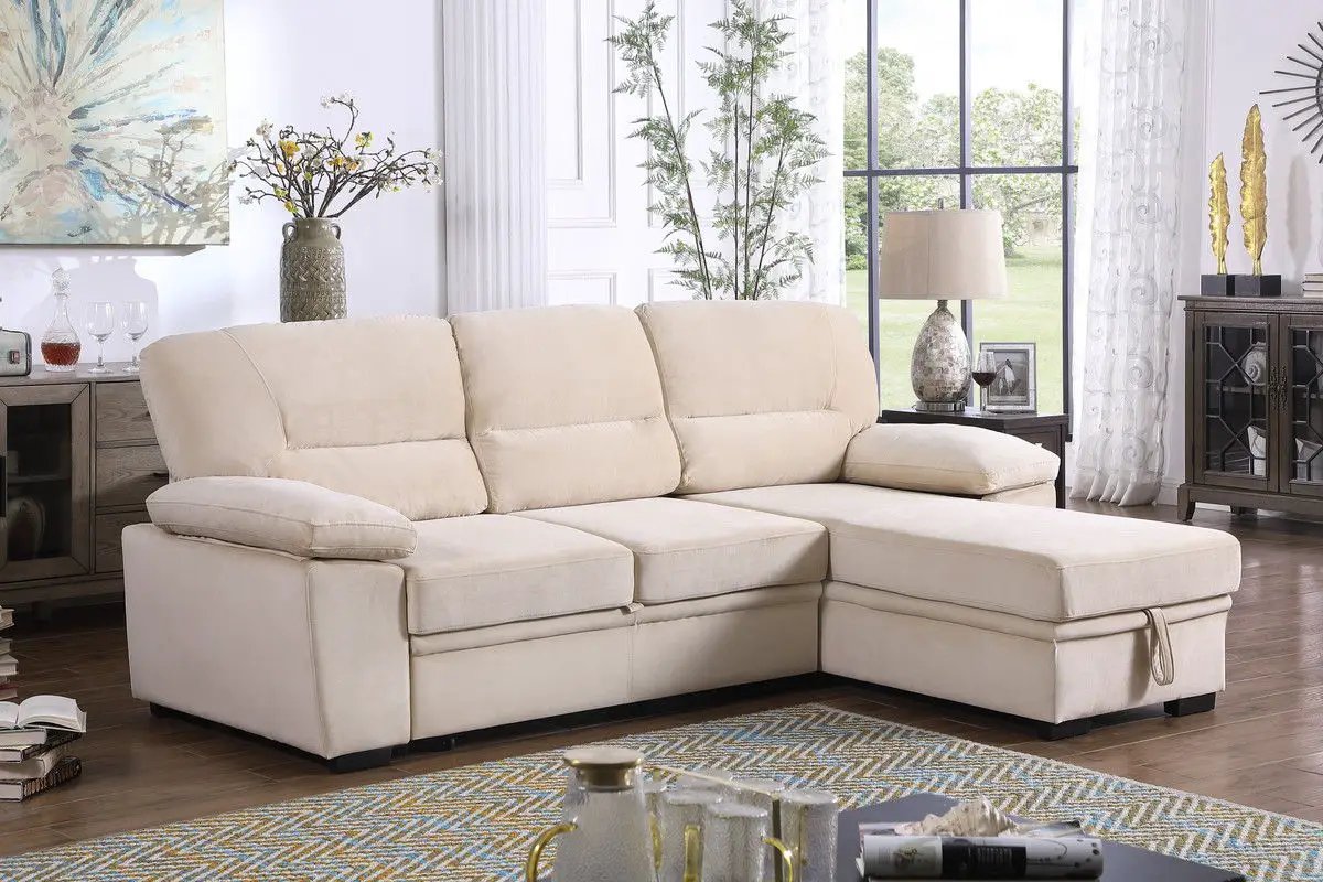 Kipling - Reversible Sleeper Sectional Sofa Chaise by HouseOfZazla