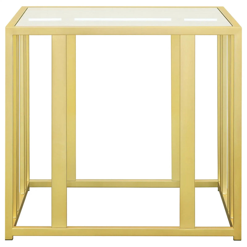 Adri 3-piece Coffee and End Table Set Matte Brass by Unique Piece Furniture