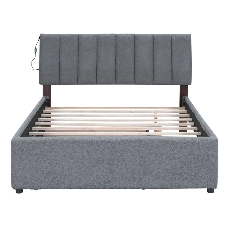 Upholstered Platform Bed With Trundle by HouseOfZazla
