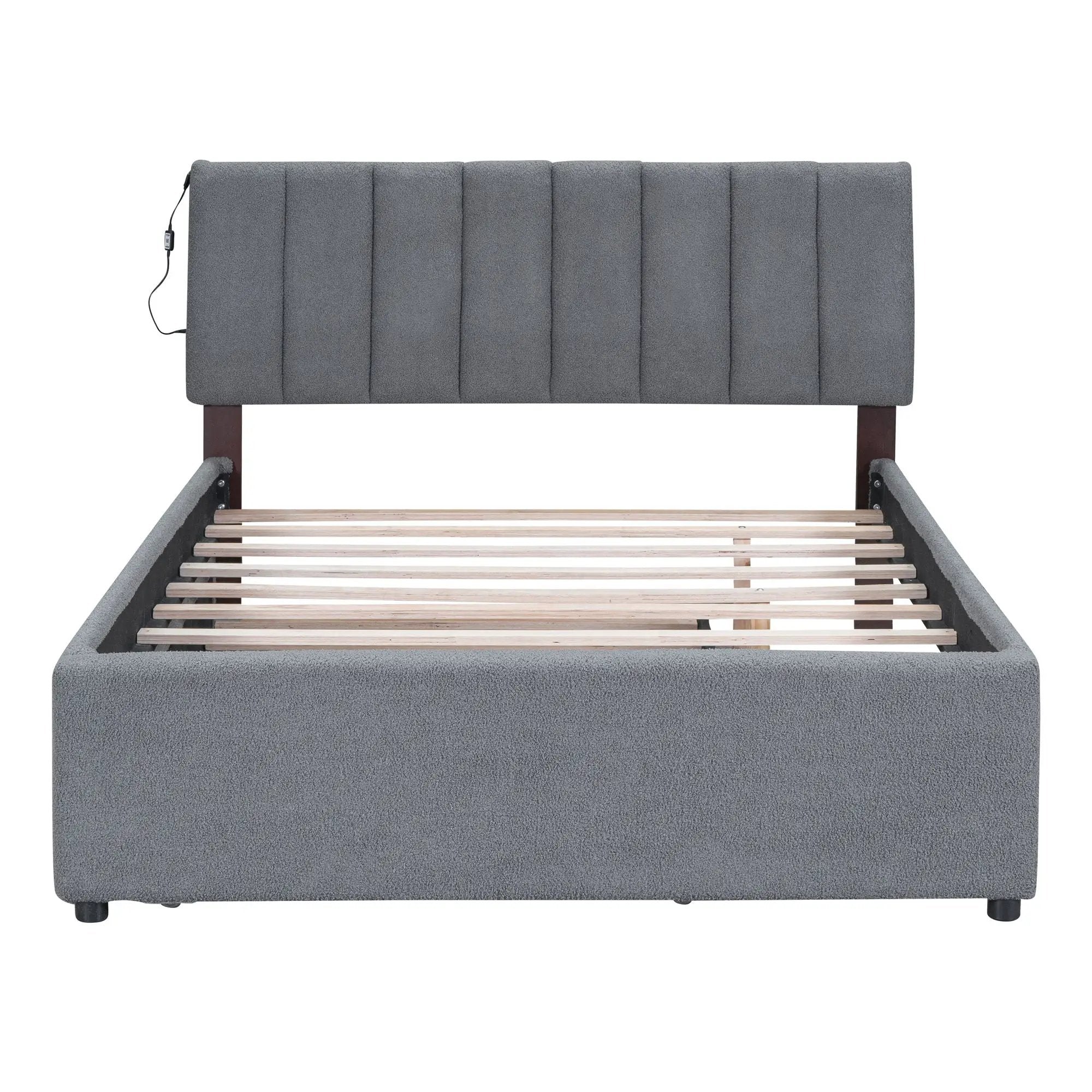 Upholstered Platform Bed With Trundle by Unique Piece Furniture