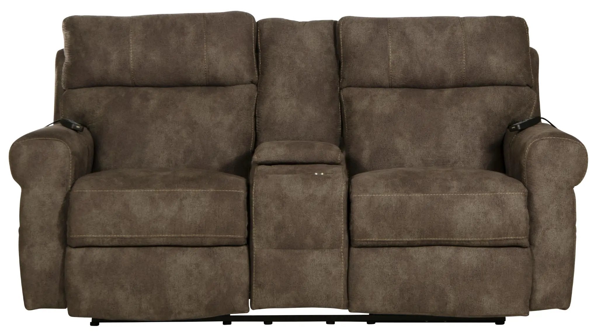 Tranquility - Power Headrest Power Lay Flat Reclining Cons Loveseat With CR3 Heat / Massage / Lumbar - Pewter by Unique Piece Furniture