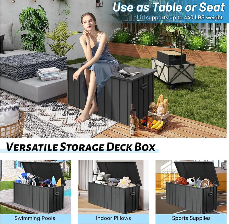 190 Gallon Metal Deck Box by HouseOfZazla