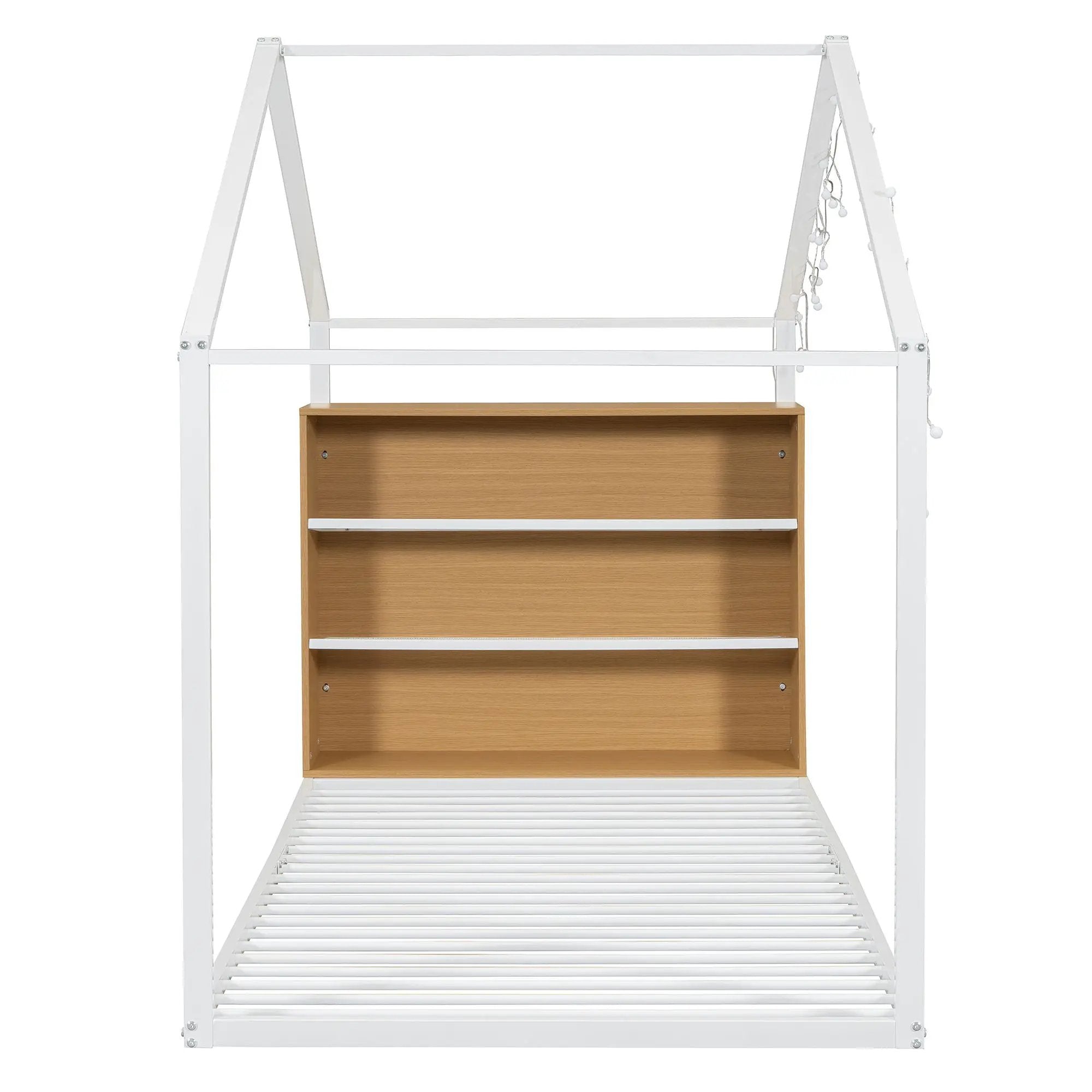 Bed House Frame With Shelves And Lights by HouseOfZazla