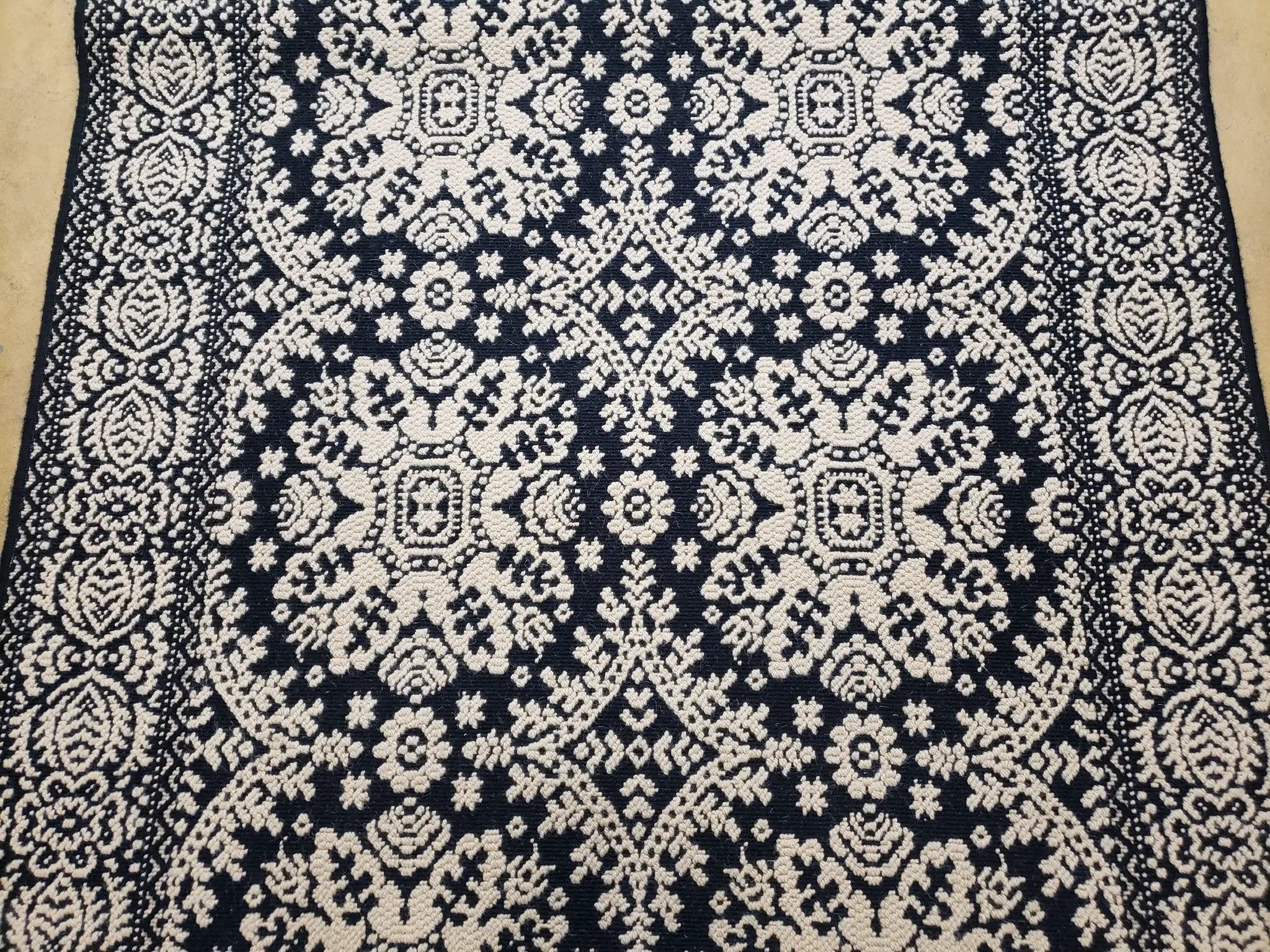 4x6 Power-Loomed Rug Dark Navy Blue & Ivory Oriental Carpet Nice by Jewel Rugs