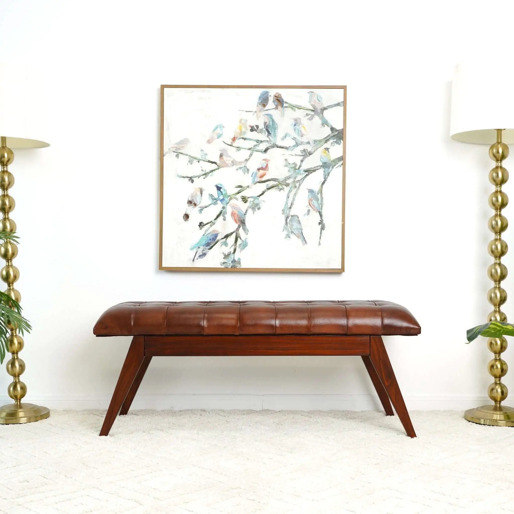 Maja - Bench - Cognac / Dark Brown by Unique Piece Furniture