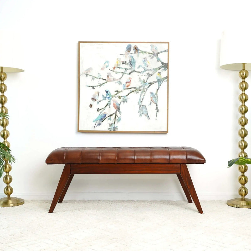Maja - Bench - Cognac / Dark Brown by Unique Piece Furniture