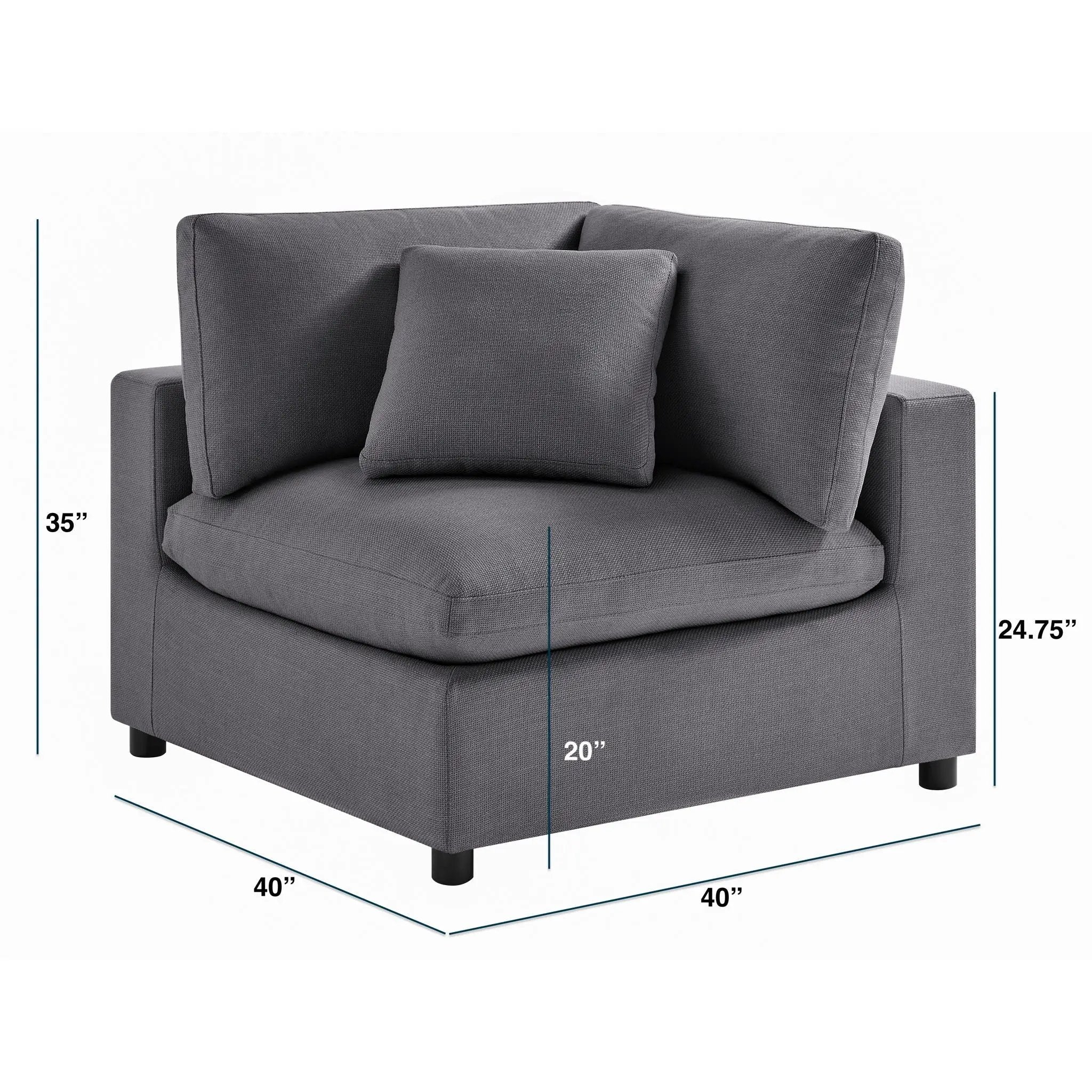 Cassandra - Corner Wedge Chair by HouseOfZazla