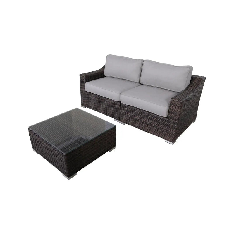 Outdoor Wicker Conversation Set With Cushions, All Weather by HouseOfZazla