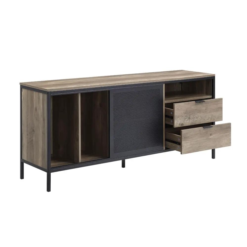 Nantan - 28" TV Stand - Rustic Oak & Black by Unique Piece Furniture