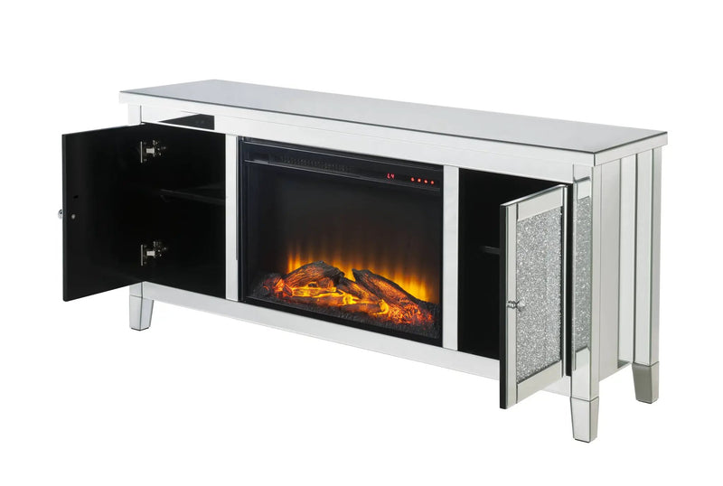 Noralie TV Stand with LED Electric Fireplace by HouseOfZazla