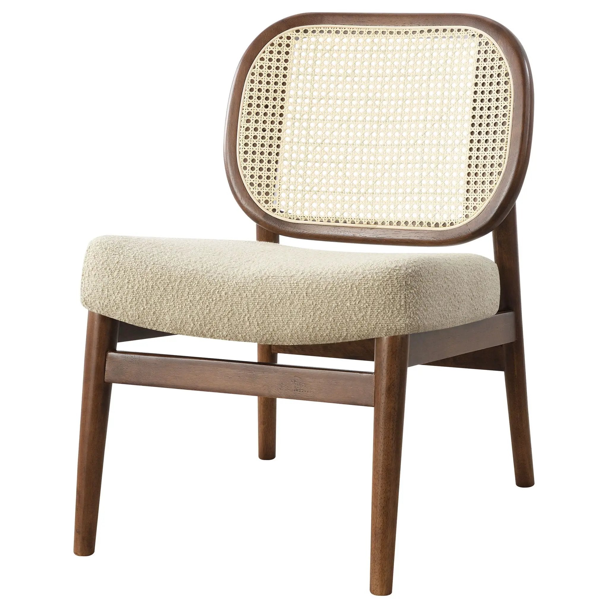 Rayo Rattan Cane Back Accent Chair with Padded Seat Camel by Unique Piece Furniture