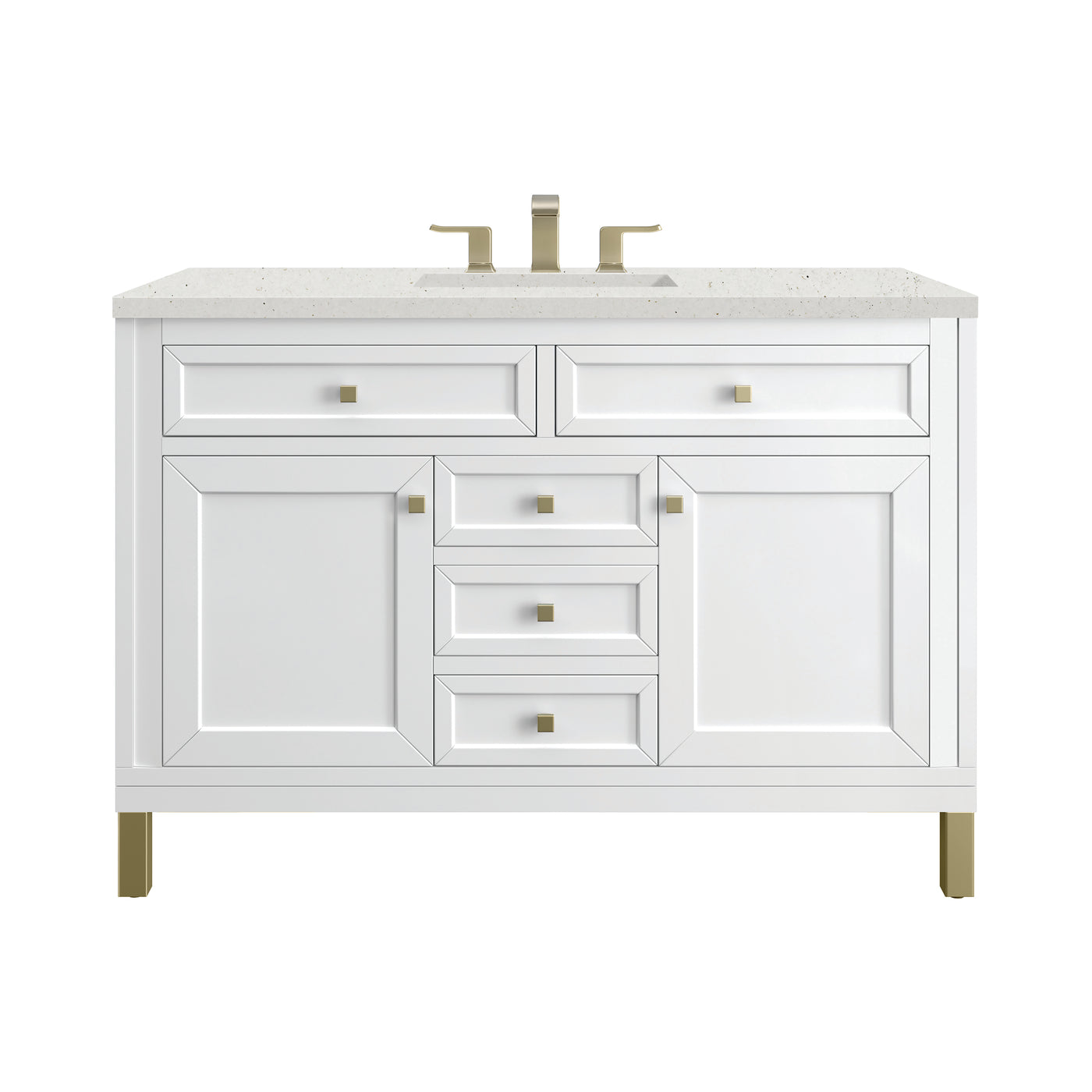 James Martin Chicago 48" Single Bathroom Vanity, Glossy White, view 30