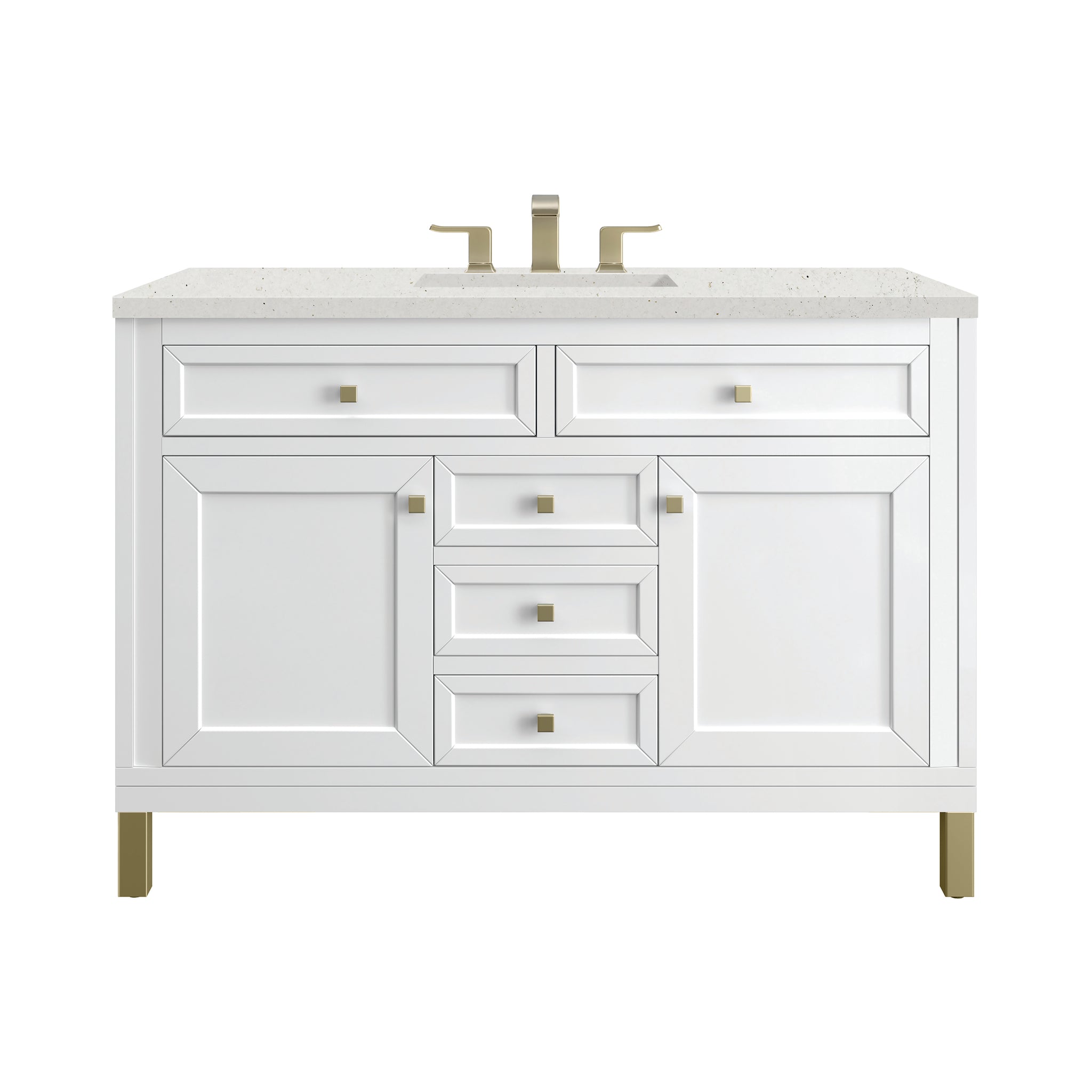 James Martin Chicago 48" Single Bathroom Vanity, Glossy White, view 30