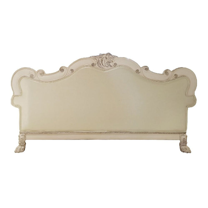 Dresden - Sofa With 4 Pillows - Synthetic Leather & Bone White by Unique Piece Furniture