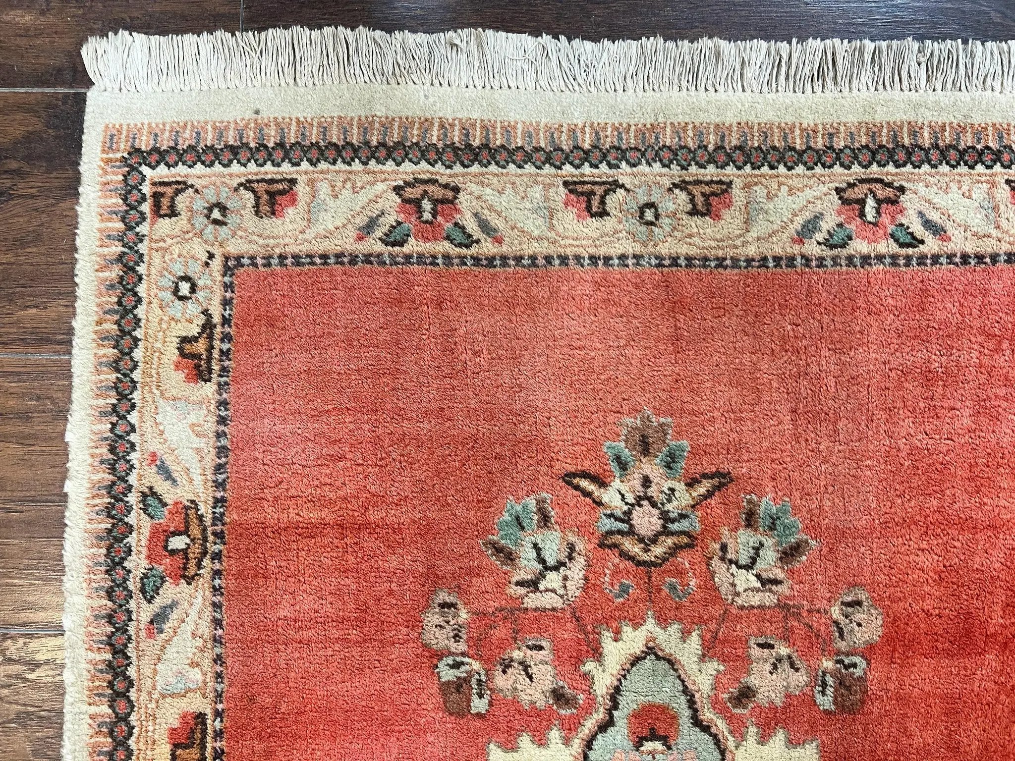 Persian Tabriz Runner Rug 3 x 12, Open Field, Terracotta by Jewel Rugs
