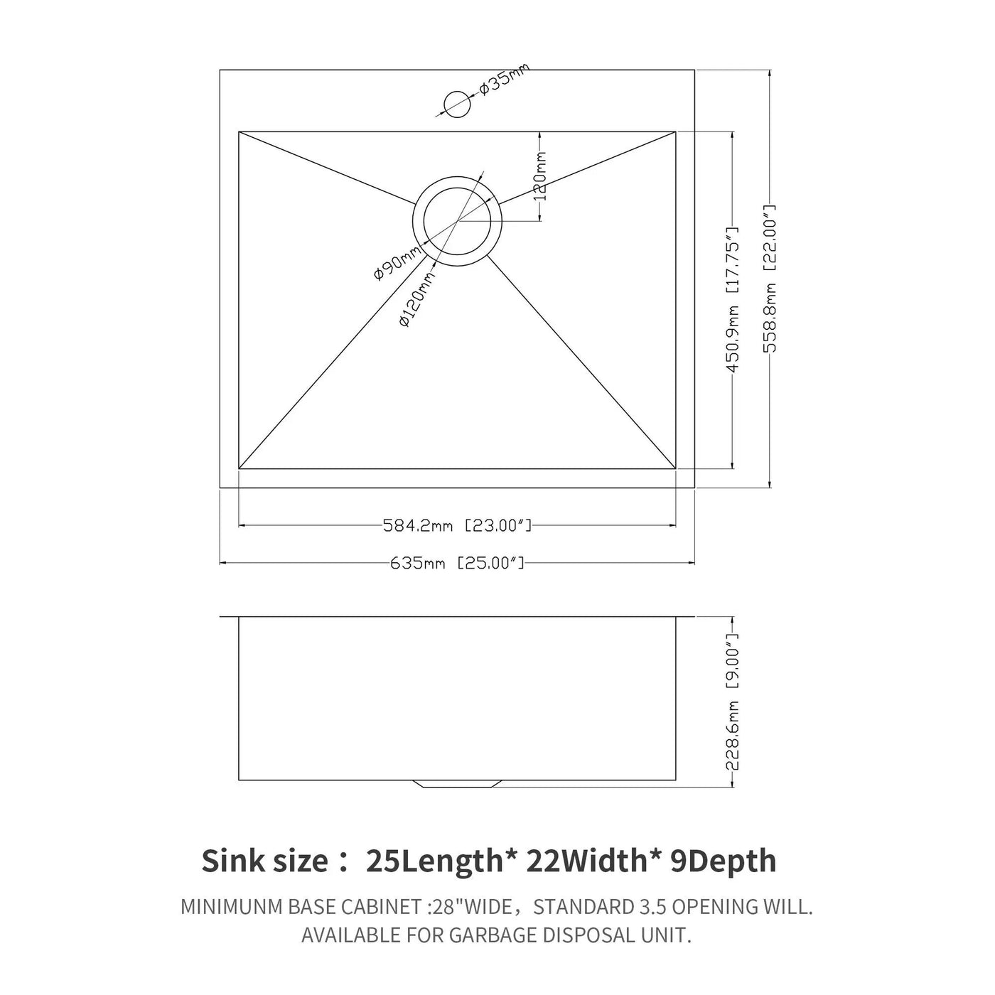 Stainless Steel Drop In Kitchen Sink, Topmount by HouseOfZazla