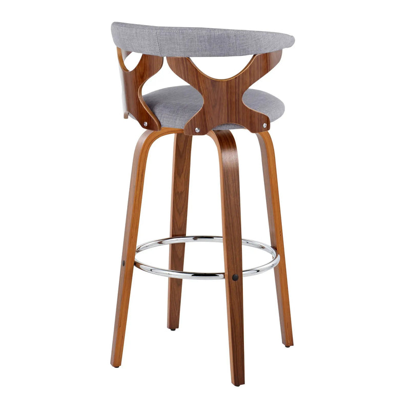 Gardenia - Mid Century Modern Fixed Height Barstool With Swivel With Round Footrest (Set of 2) by Unique Piece Furniture