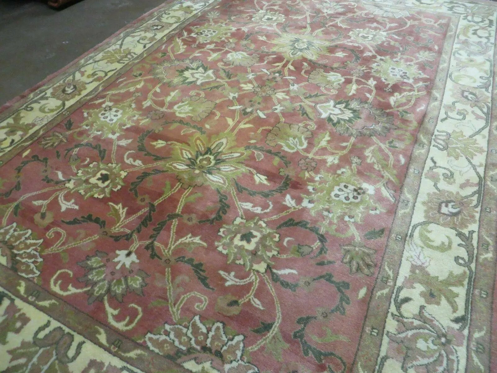 6' X 9' Vintage Handmade Indian Floral Oriental Wool Rug Veg Dyes Nice by Jewel Rugs