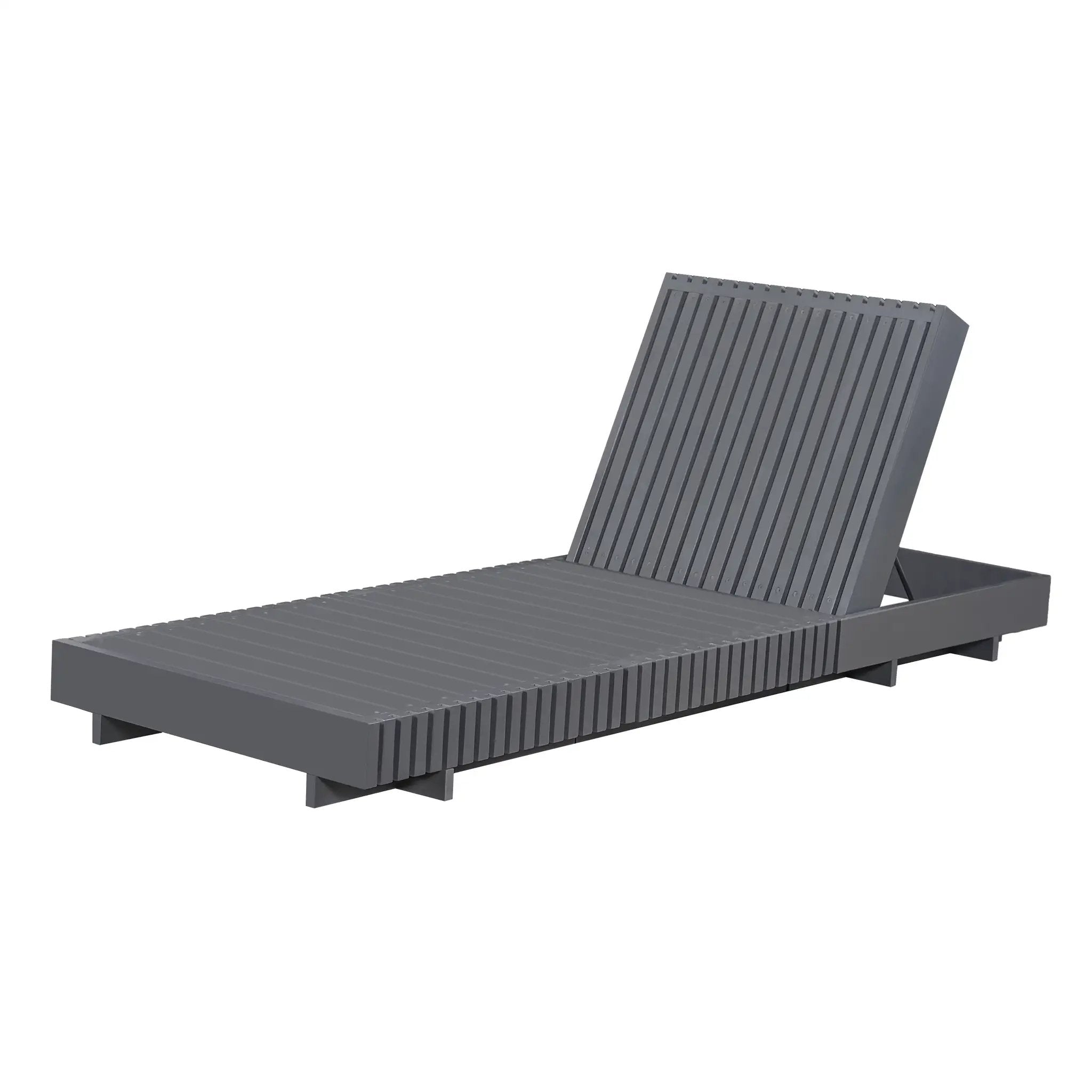 Dark Acacia Wood Chaise Lounge by HouseOfZazla