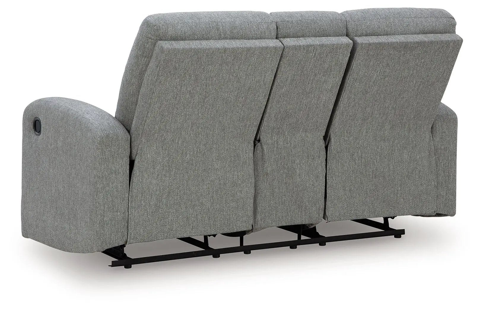 Gauntlet - Double Recline Loveseat With Console - Sterling by Unique Piece Furniture