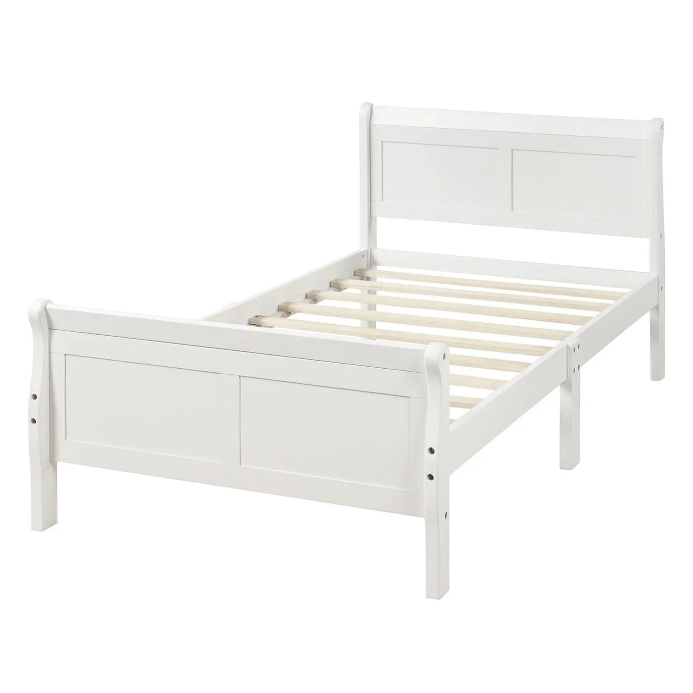 Platform Bed Frame Mattress Foundation Sleigh Bed With Headboard / Footboard / Wood Slat Suppor by Unique Piece Furniture