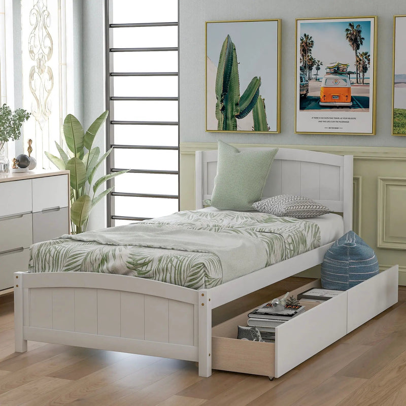 Platform Bed & Headboard, Footboard And Wood Slat Support by HouseOfZazla