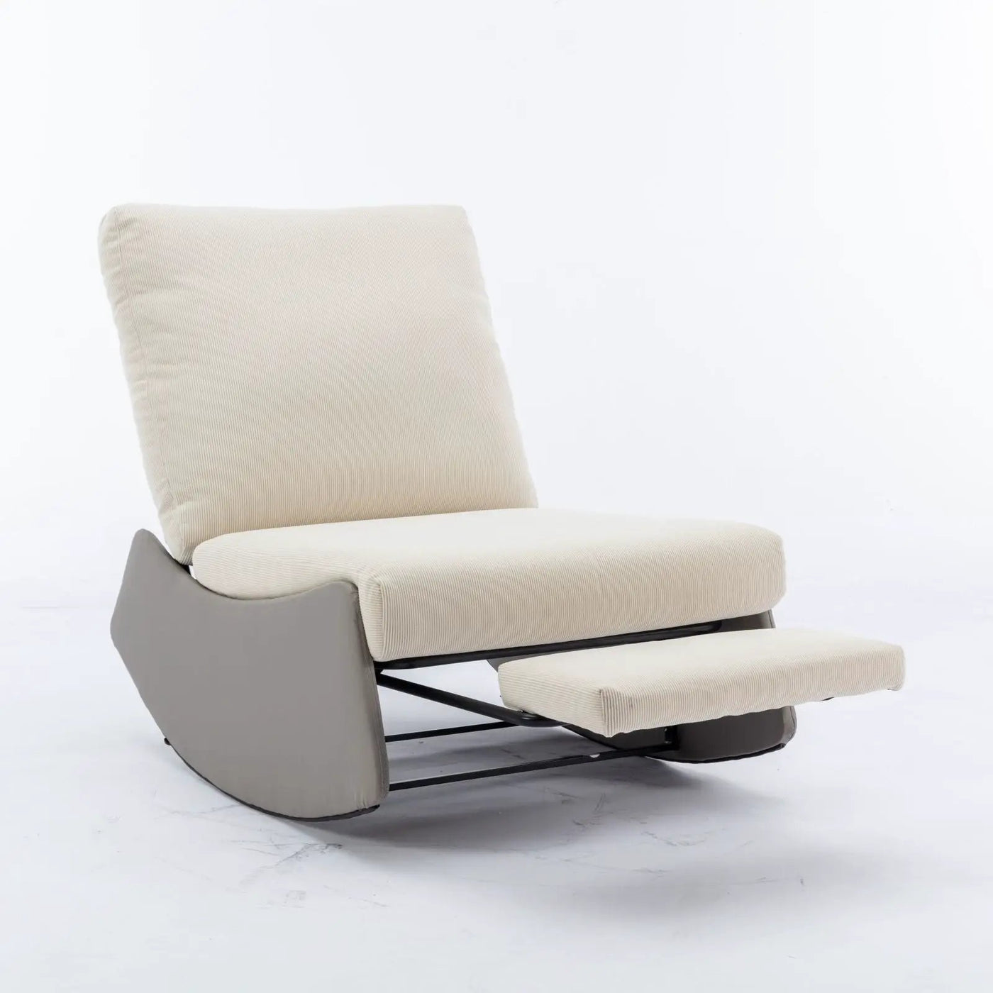 Modern Rocking Chair Recliner, Comfy Rocker Nursery Chair With Footrest, Accent Reading Chair, Upholstered Lounge Chair For Relaxing, Resting, Soft Padded Rocker For Indoor Living Room Bedroom by Unique Piece Furniture