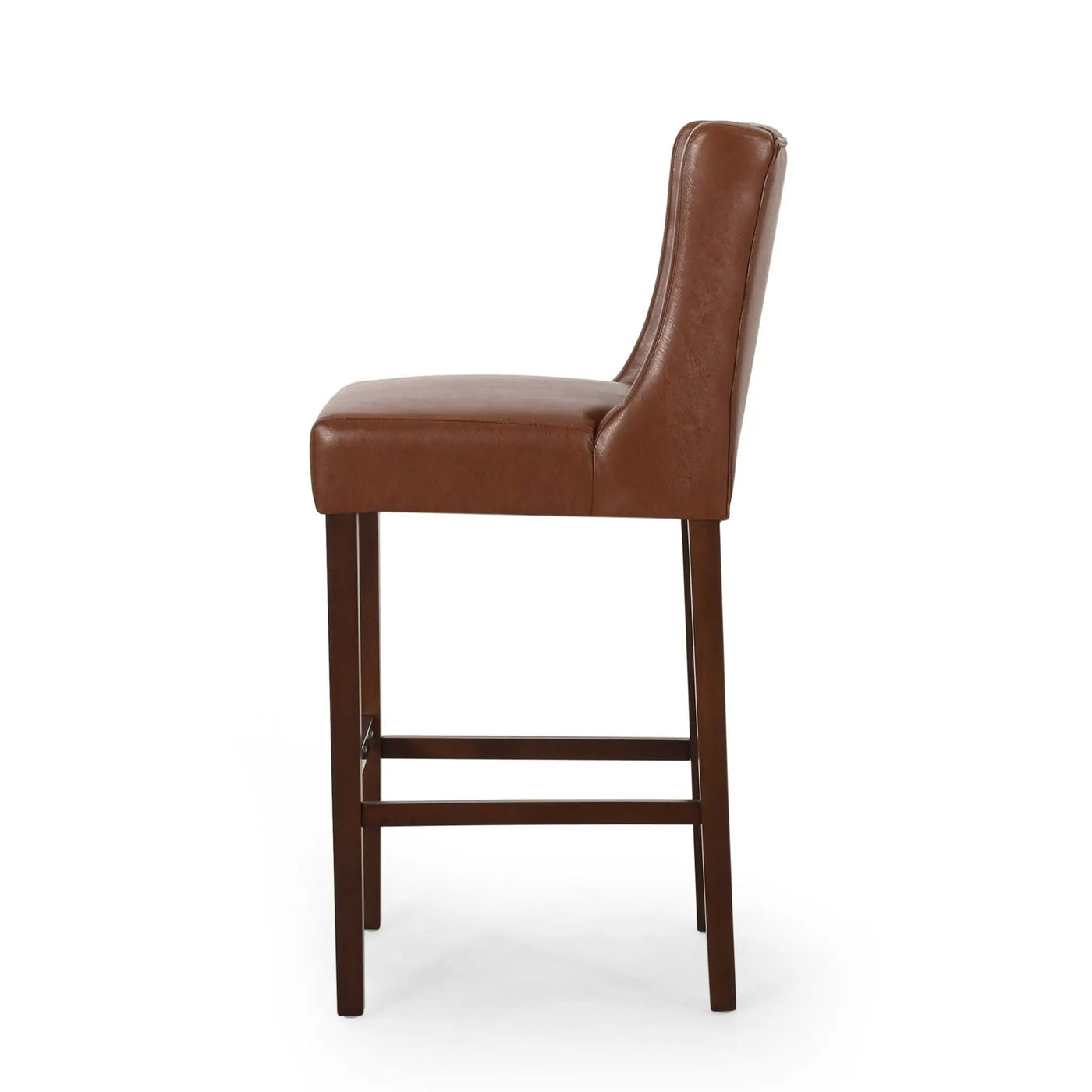 Solstara Upholstered Dining Barstool with Button Tufted and Wing Back by HouseOfZazla