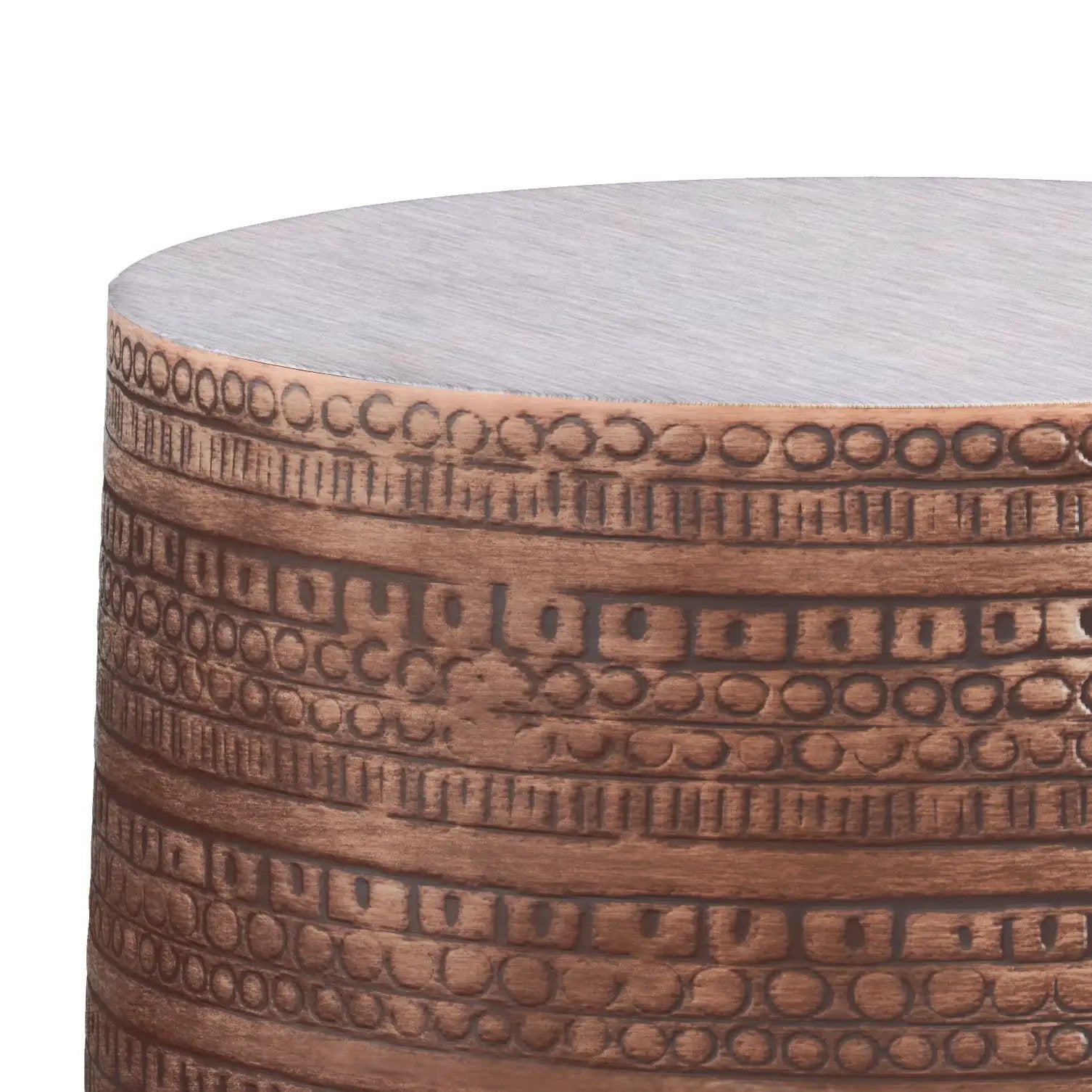Johnsen - Handcrafted Large Metal Accent Table by HouseOfZazla