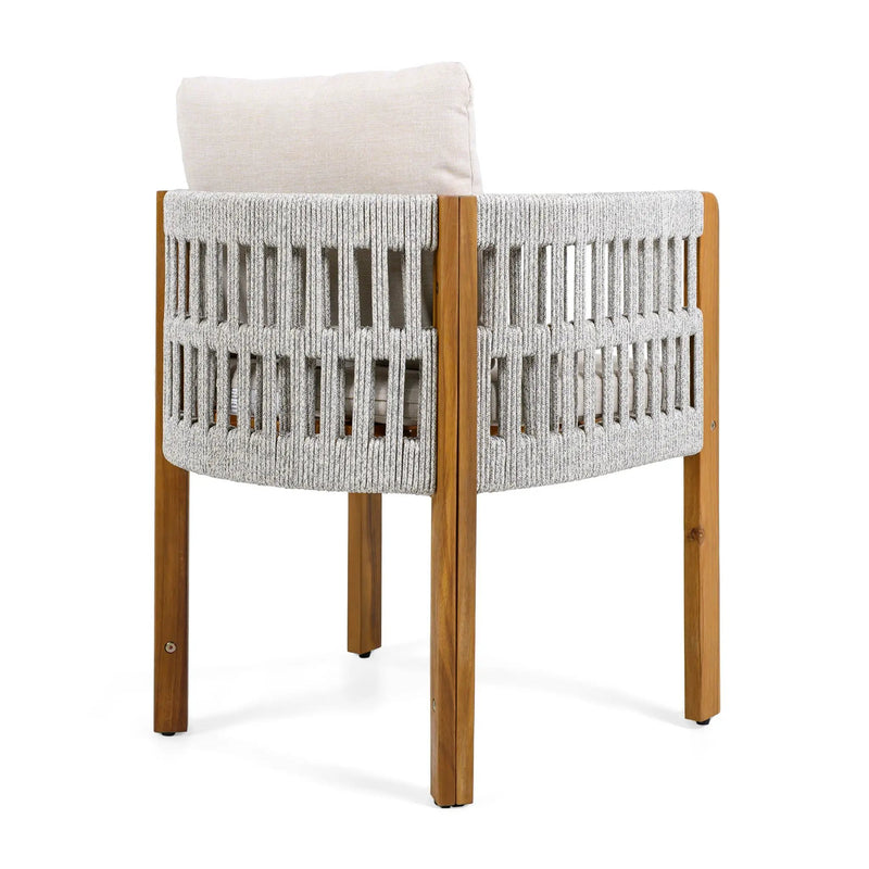 Outdoor Dining Chairs With Mix Rope Handles (Set of 2) by HouseOfZazla