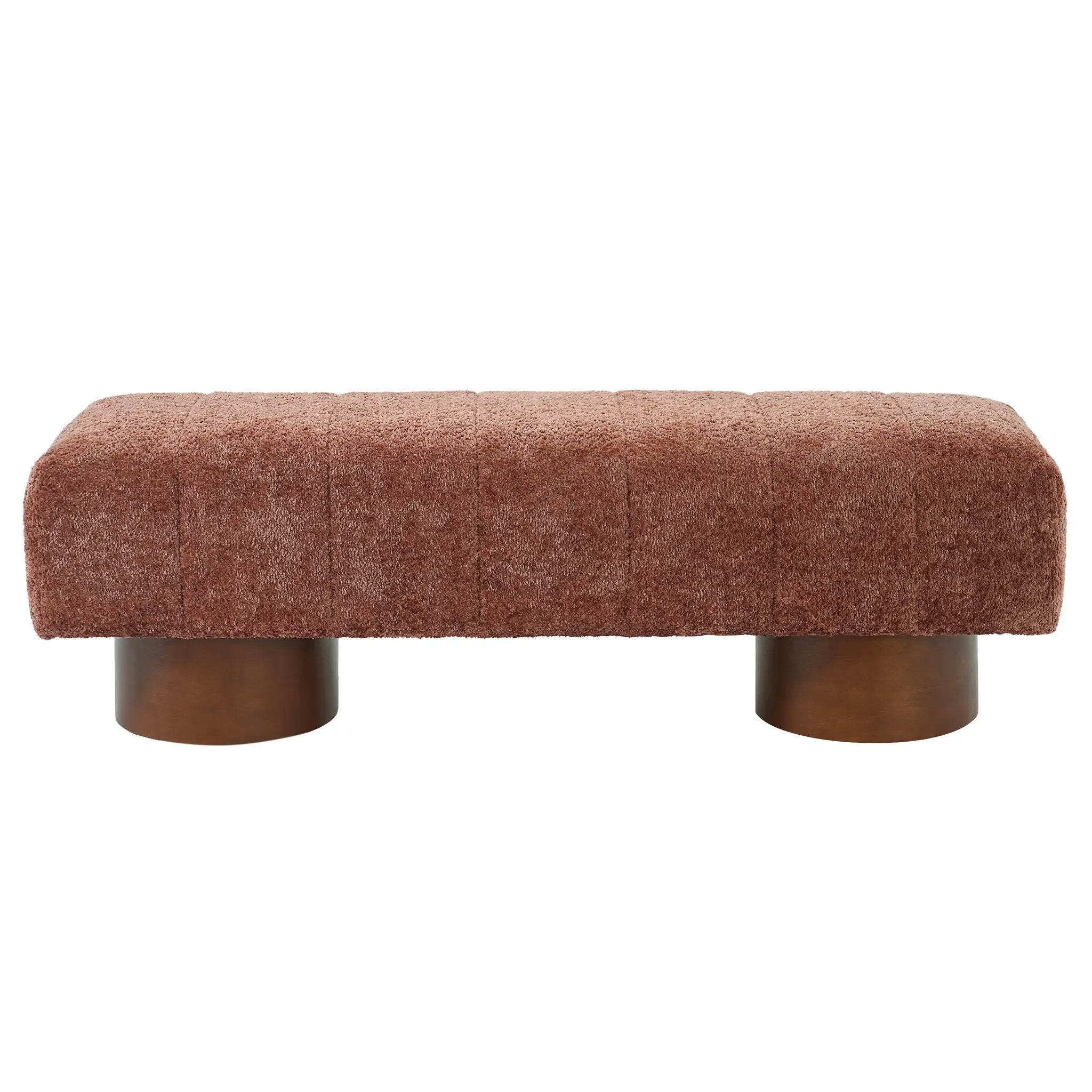 Rust Red Boucle Indoor Dining Bench by HouseOfZazla