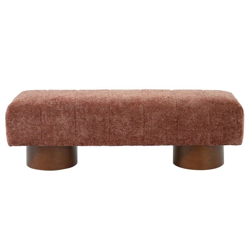 Rust Red Boucle Indoor Dining Bench by HouseOfZazla