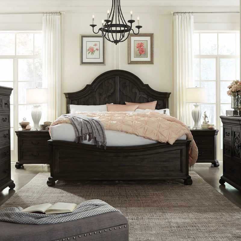 Bellamy - Complete Shaped Panel Bed by Unique Piece Furniture