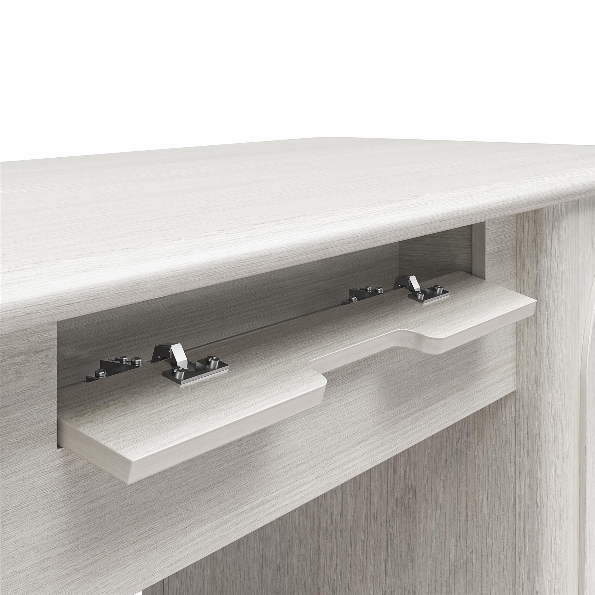 Selena - Double Pedestal Desk - Rustic White by HouseOfZazla