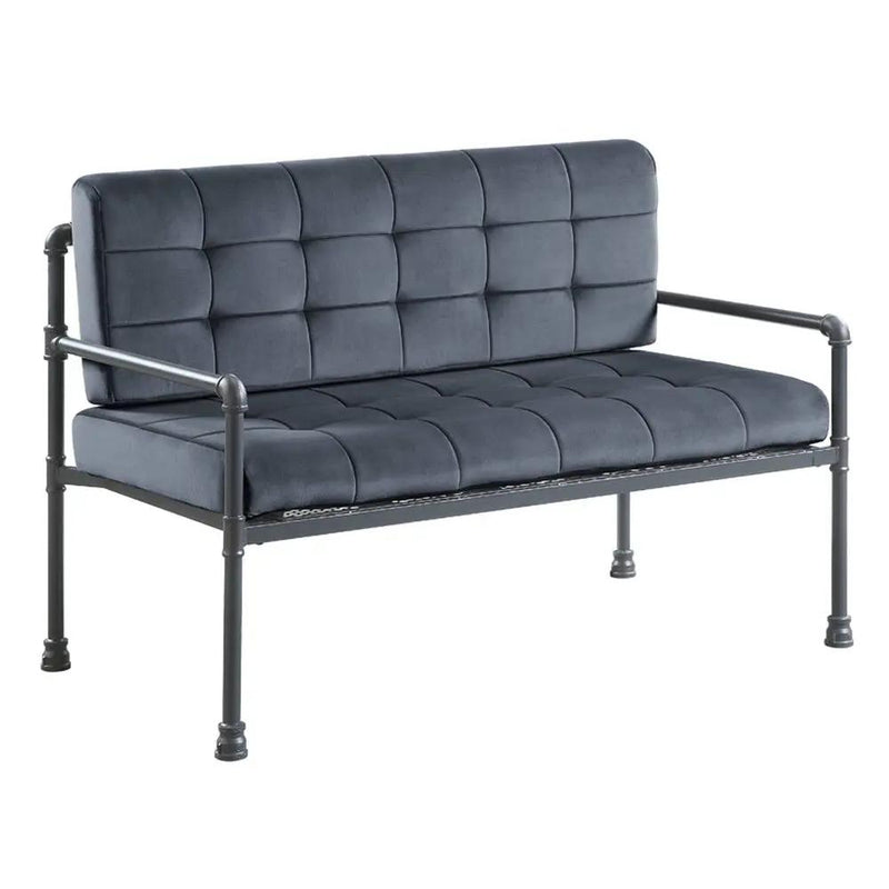 Brantley - Loveseat - Gray Velvet & Sandy Gray by Unique Piece Furniture